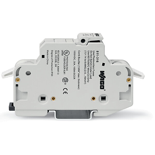 WAGO 2-Leiter-Sicherungshalter CC,1-polig,lichtgrau 811-414